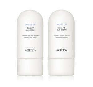2 x AGE 20's Skin Fit Sun Cream Moist Up 60ml from Korea