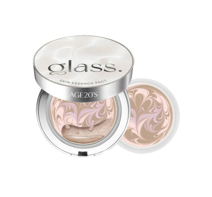 AGE 20's Glass Skin Essence Pact Glow 12.5g, Main+Refill #21 #23 from Korea by AGE 20's