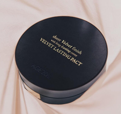 AGE 20's New Velvet Lasting Pact (Main+Refill) #21C Light, SPF50+ PA++++ from Korea by AGE 20's