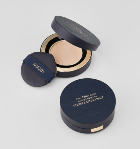 AGE 20's New Velvet Lasting Pact (Main+Refill) #21C Light, SPF50+ PA++++ from Korea by AGE 20's