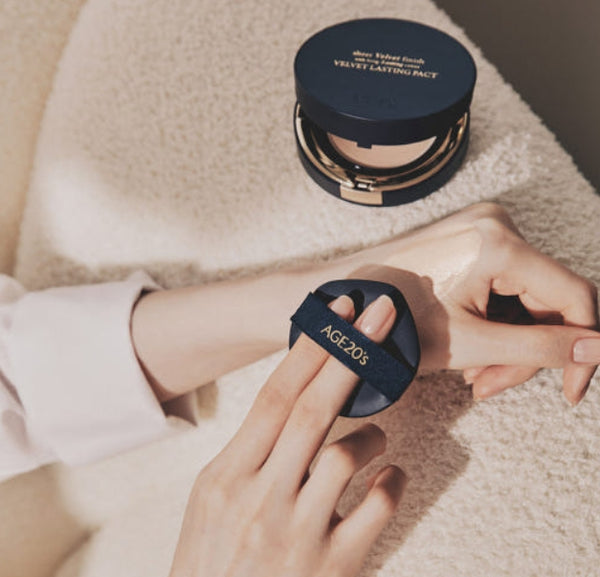 AGE 20's New Velvet Lasting Pact (Main+Refill) #21C Light, SPF50+ PA++++ from Korea by AGE 20's