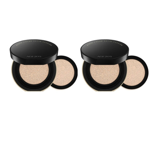 2 x AGE 20's Noble Cover Satin Cushion Pack (Main+Refill), 2 Colours, SPF40 / PA+++ from Korea by AGE 20's