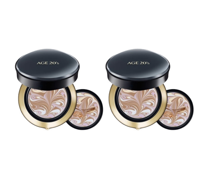 2 x AGE 20's Signature Essence Cover Pact Master Double Cover Pack (3 Items) #13 #21 #23 from Korea by AGE 20's