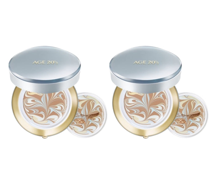 2 x AGE 20's Signature Essence Cover Pact Master Velvet Pack (3 Items) #13 #21 #23 from Korea by AGE 20's