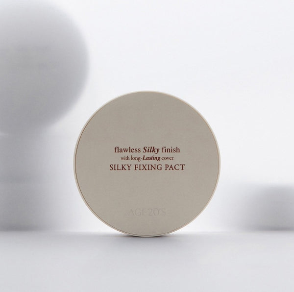 AGE 20's Silky Fixing Pact #21 Light Beige (Main+Refill), SPF50+ PA++++ from Korea by AGE 20's