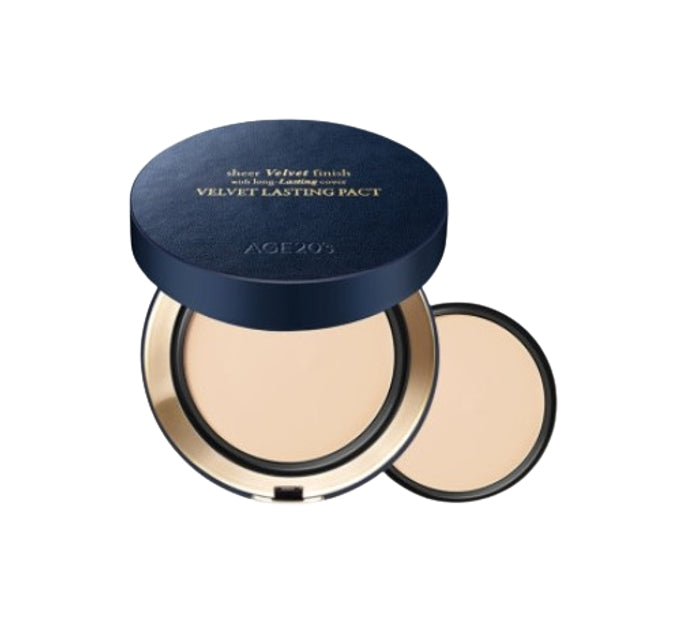 AGE 20's New Velvet Lasting Pact (Main+Refill) #19C Pure, SPF50+ PA++++ from Korea by AGE 20's