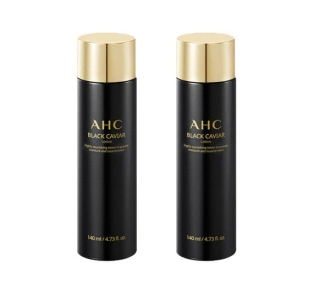 2 x AHC Black Caviar Lotion 140ml from Korea by AHC