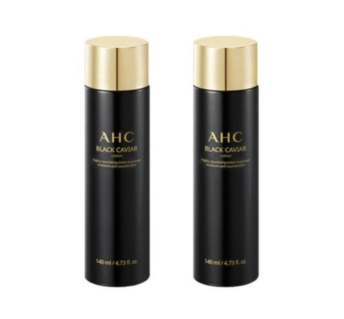 2 x AHC Black Caviar Lotion 140ml from Korea by AHC