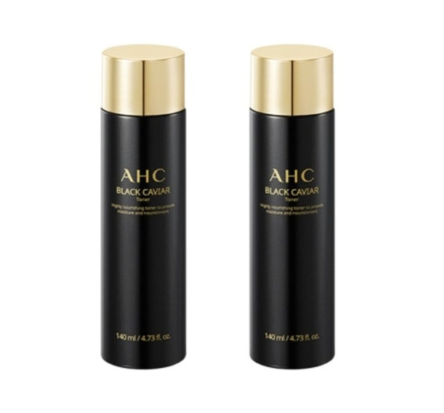 2 x AHC Black Caviar Toner 140ml from Korea by AHC