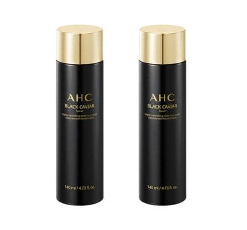 2 x AHC Black Caviar Toner 140ml from Korea by AHC