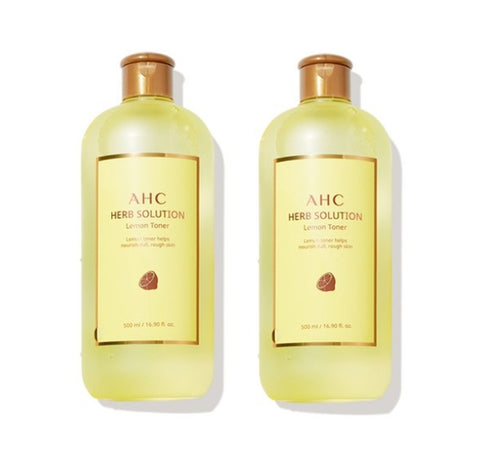 2 x AHC Herb Solution Lemon Toner 500ml from Korea by AHC