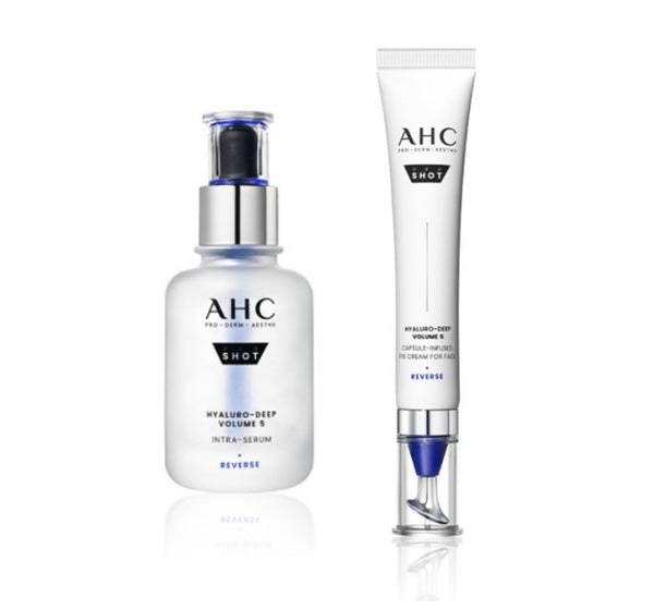 AHC Hyaluro-Deep Volume 5 Intra-Serum + Eye Cream Set (2 Items) from Korea by AHC