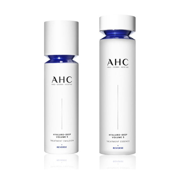 AHC Hyaluro-Deep Volume 5 Treatment Essence + Emulsion Set (2 Items) from Korea by AHC
