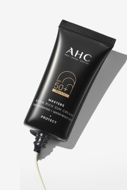 2 x AHC Masters Aqua Rich Sun Cream SPF50+ PA++++ 30ml from Korea by AHC