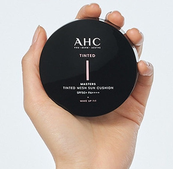 2 x AHC Masters Tinted Mesh Sun Cushion (Natural Beige) 15g SPF 50+ PA++++ from Korea