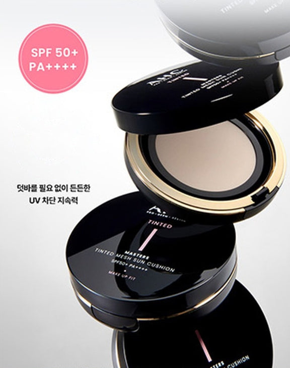 2 x AHC Masters Tinted Mesh Sun Cushion (Natural Beige) 15g SPF 50+ PA++++ from Korea