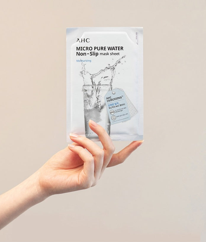 20 x AHC Micro Pure Water Non-Slip Mask Sheet 33ml from Korea