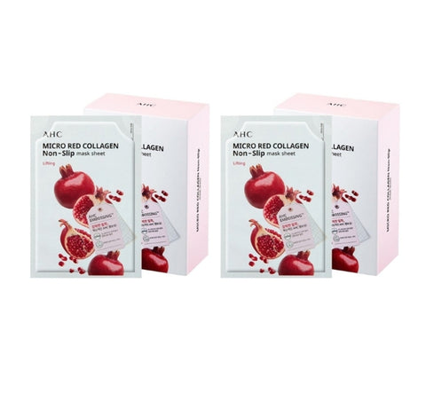 20 x AHC Micro Red Collagen Non-Slip Mask Sheet from Korea