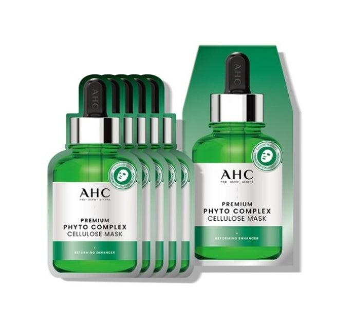 5 x AHC Premium Phyto Complex Cellulose Mask from Korea by AHC