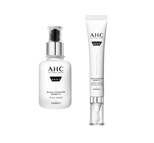 AHC Pro Shot Gluta-Ctivation Bright 3 Intra-Serum + Eye Cream Set (2 Items) from Korea by AHC