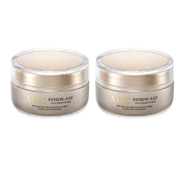 2 x AHC Renew-age Total Reset Cream 50ml from Korea by AHC
