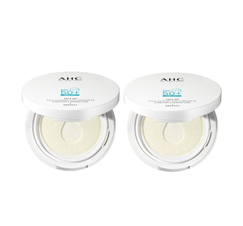 2 X AHC Safe On Cica Calming Sun Cushion EX 25ml SPF 50+ PA++++ from Korea by AHC