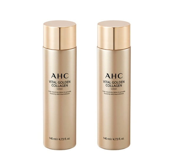 2 x AHC Vital Golden Collagen Lotion 140ml from Korea by AHC