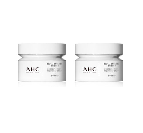 2 x AHC Gluta-Ctivation Bright 3 Overday+Night Treatment Cream 50ml from Korea by AHC