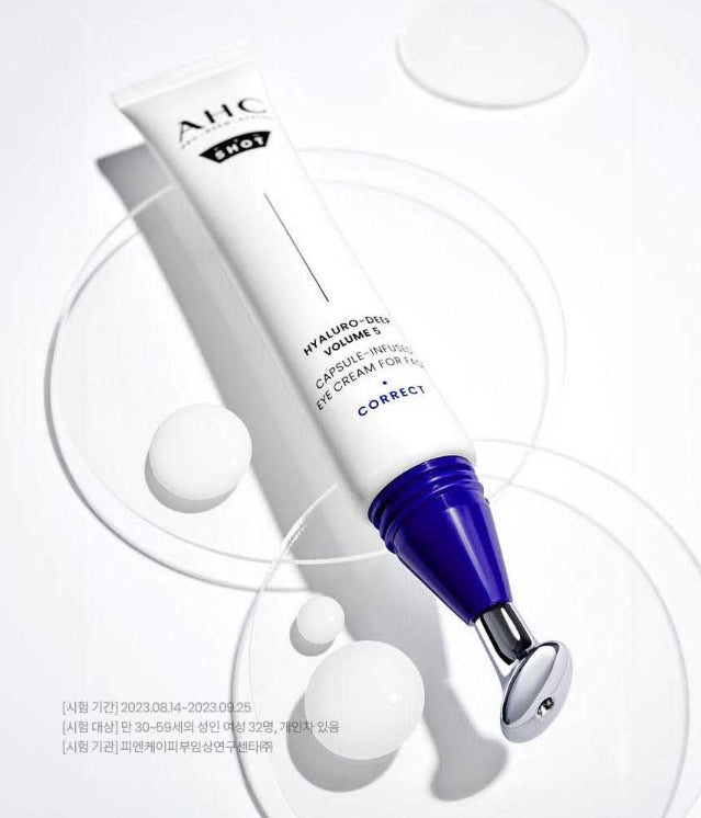 AHC Hyaluro-Deep Volume 5 Intra-Serum + Eye Cream Set (2 Items) from Korea by AHC