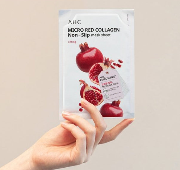 10 x AHC Micro Red Collagen Non-Slip Mask Sheet from Korea by AHC