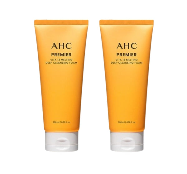 2 x AHC Premier Vita 13 Melting Deep Cleansing Foam 200ml from Korea by AHC