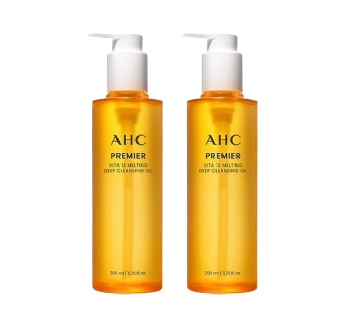 2 x AHC Premier Vita 13 Melting Deep Cleansing Oil 200ml from Korea by AHC