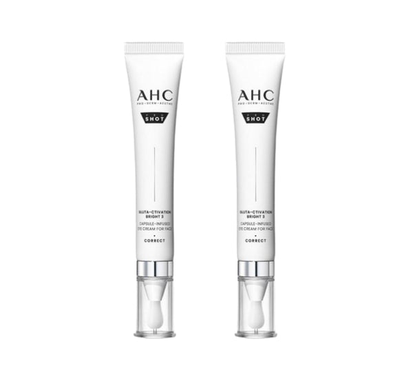 2 x AHC Pro Shot Gluta-Activation Bright 3 Capsule-Infused Eye Cream for Face 30ml from Korea by AHC