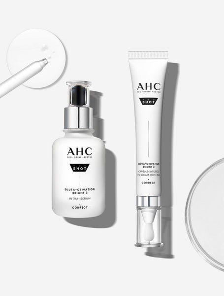 AHC Pro Shot Gluta-Ctivation Bright 3 Intra-Serum + Eye Cream Set (2 Items) from Korea by AHC