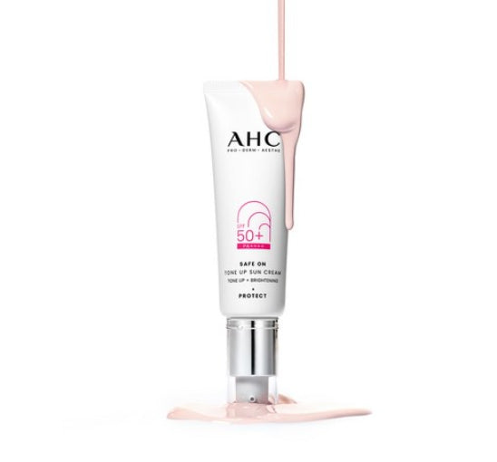 2 x AHC Safe On Tone Up Sun Cream 50ml, SPF50+ PA ++++ from Korea by AHC