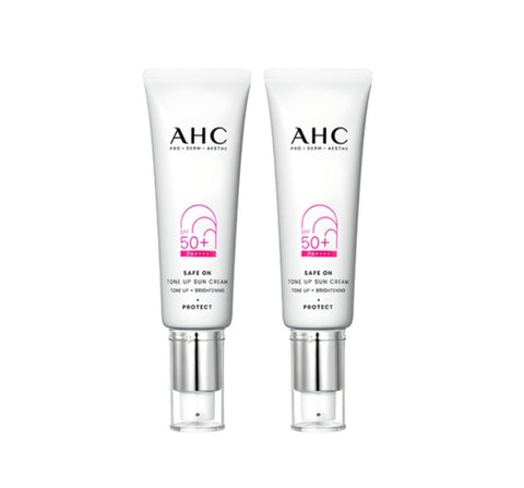 2 x AHC Safe On Tone Up Sun Cream 50ml, SPF50+ PA ++++ from Korea by AHC