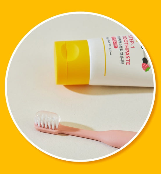 6 x ATOPALM Kids Chika Chika Step-1 Toothpaste (Natural Strawberry Flavor) 60g from Korea