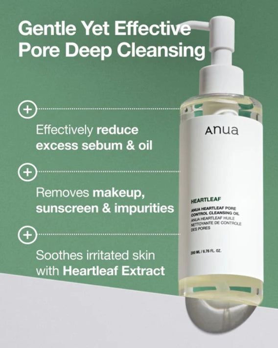 2 X Anua Heartleaf Pore Control Cleansing Oil 200ml from Korea by Anua
