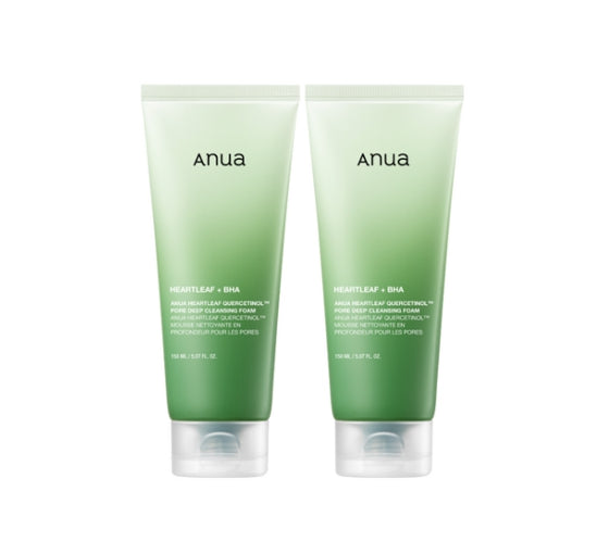 2 X Anua Heartleaf Quercetinol Pore Deep Cleansing Foam 150ml from Korea by Anua