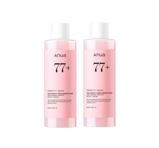 2 X Anua Peach 77 Niacin Essence Toner 250ml from Korea by Anua