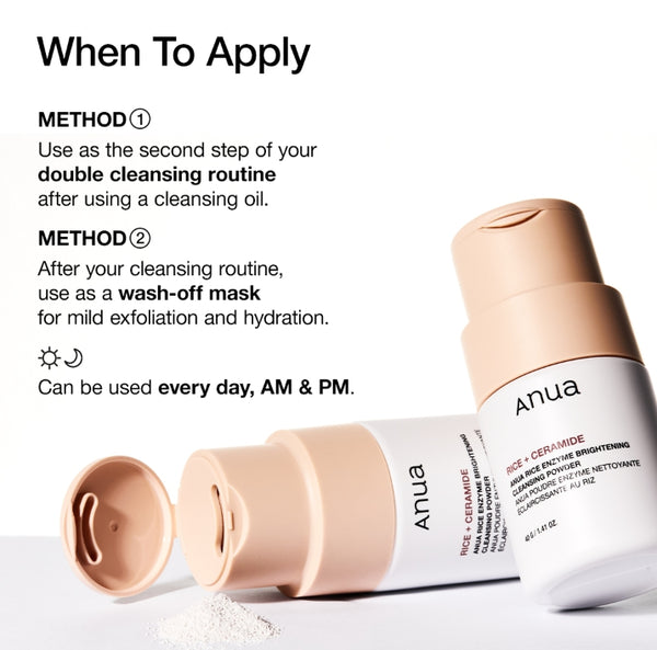 Anua Rice Enzyme Brightening Cleansing Powder 40g from Korea by Anua