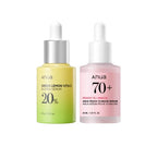 Anua Peach 70 Niacin Serum 30ml + Green Lemon VITA C Blenish Serum 20g from Korea by Anua