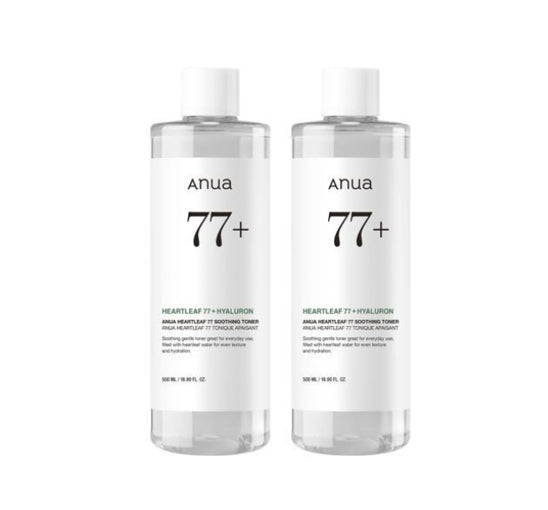 2 X Anua Heartleaf 77 Soothing Toner 500ml from Korea by Anua