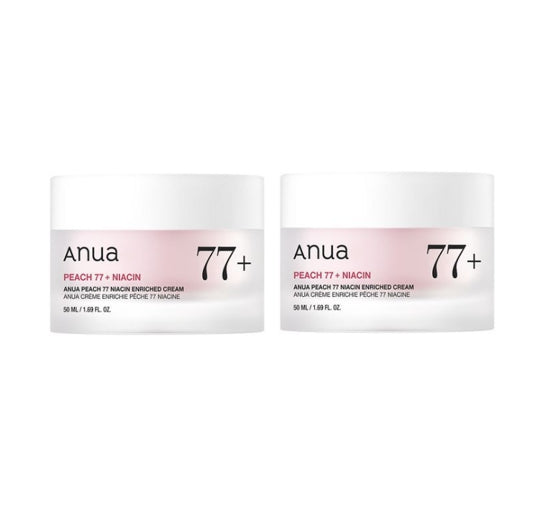 2 X Anua Peach 77 Niacin Enriched Cream 50ml from Korea by Anua