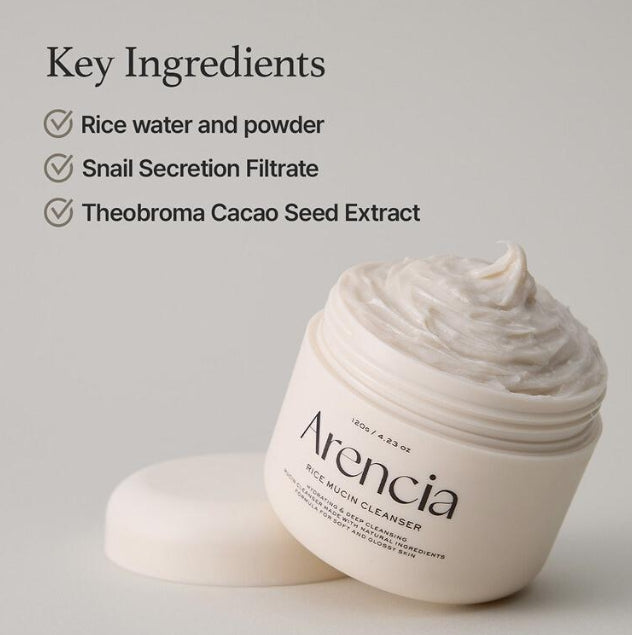 Arencia Rice Mucin Cleanser 120g from Korea by Arencia