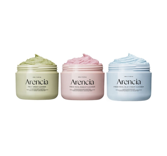 Arencia Fresh Green Rice Mochi Cleanser 120g + Rosehip Rice Mochi Cleanser 120g + Blue Hyssop Rice Mochi Cleanser 120g from Korea by Arencia