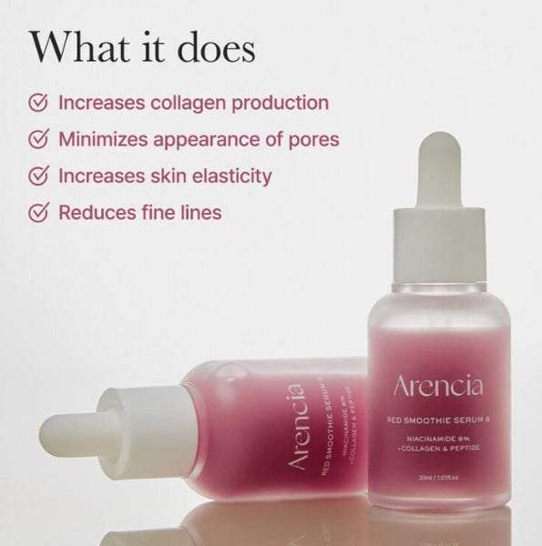 Arencia Rosehip Rice Mochi Cleanser 120g + Red Smoothie Serum 8 30ml from Korea by Arencia