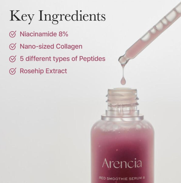 Arencia Blue Hyssop Rice Mochi Cleanser 120g + Red Smoothie Serum 8 30ml from Korea by Arencia