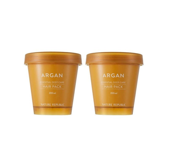 2 X NATURE REPUBLIC Argan Essential Deep Care Hair Pack 200mll from Korea by NATURE REPUBLIC