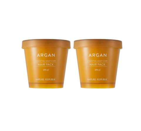 2 X NATURE REPUBLIC Argan Essential Deep Care Hair Pack 470mll from Korea by NATURE REPUBLIC